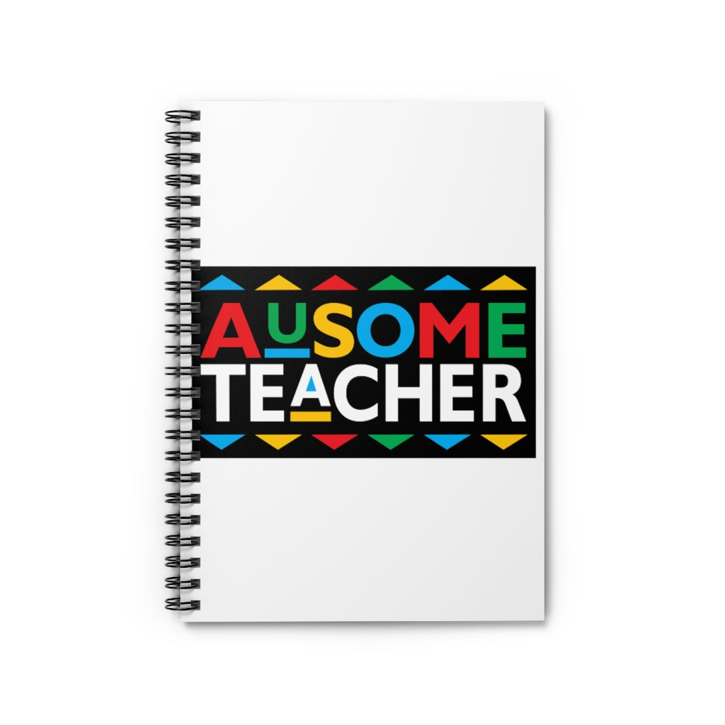 Ausome Teacher Spiral Notebook - Ruled Line